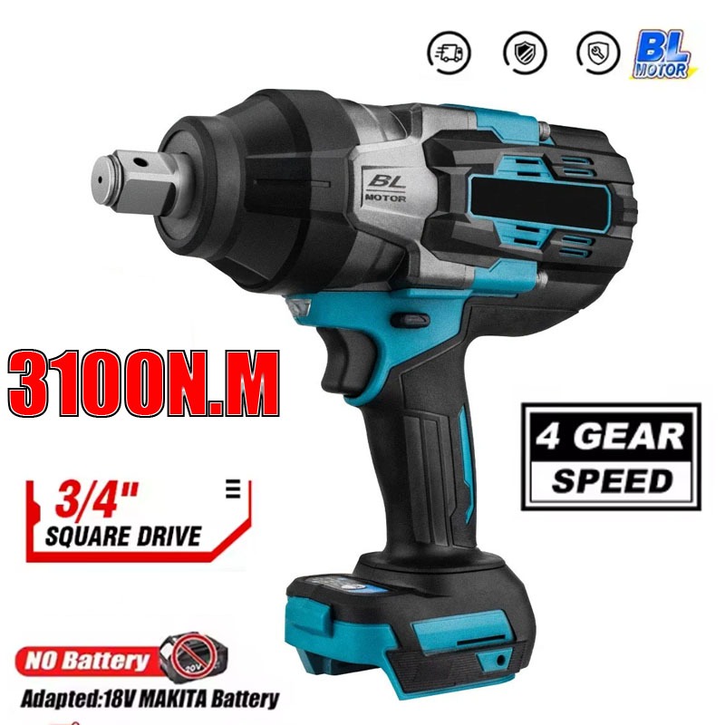 Impact Wrench 3/4 Inch High Torque - 3100N.M عزم دوران عالي بدون فرش