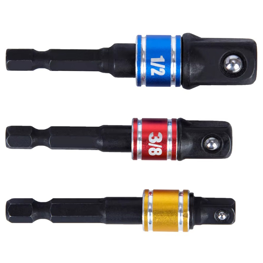 Impact Wrench Extension Bar Set - 3 قطع محول طرق سداسي إلى