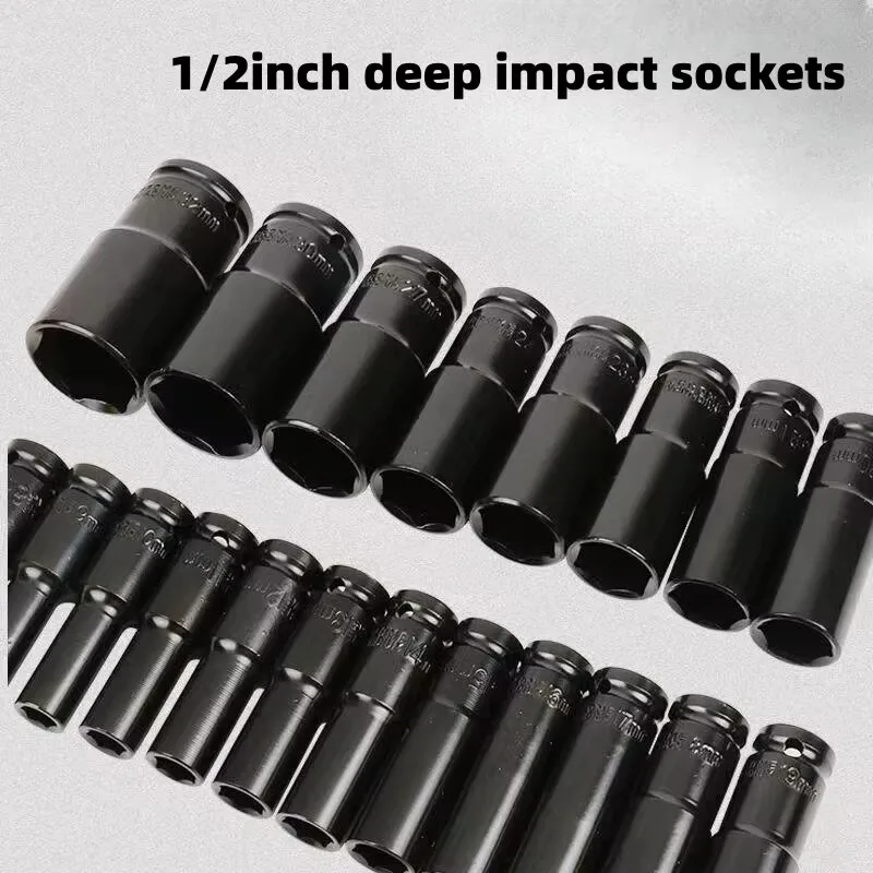 Impact Wrench Socket Set Deep - طقم مفاتيح ربط عميقة مترية 10