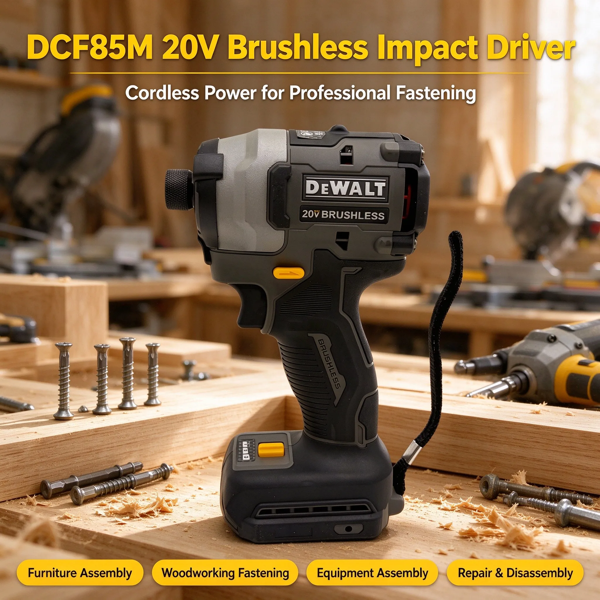 Cordless Impact Driver 1/4 Hex - مفك براغي كهربائي DEWALT DCF85M بدون