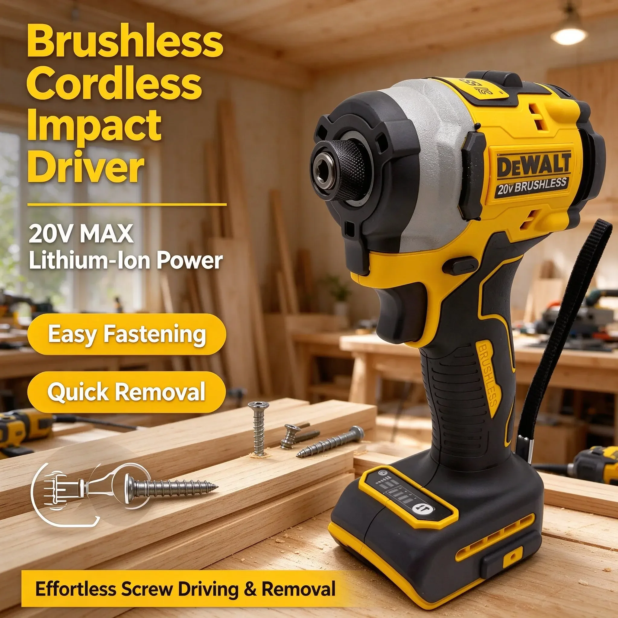 Brushless Impact Wrench 20V - مثقاب DEWALT DCD850 لاسلكي قابل للشحن