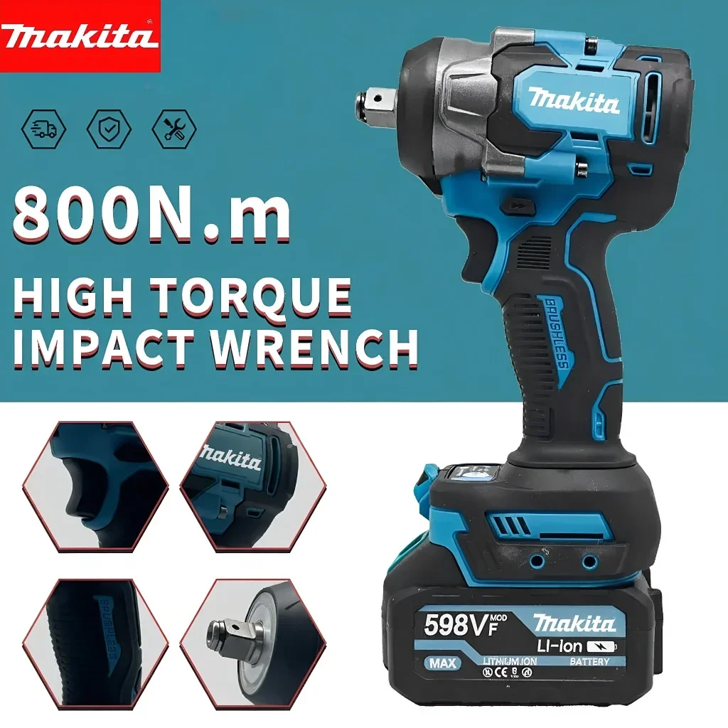 Electric Impact Wrench 800Nm - مفتاح ربط كهربائي لاسلكي بدون فرشاة