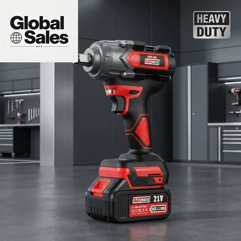 Electric Impact Wrench 800Nm - مفتاح ربط صناعي لاسلكي GATmatic بعزم