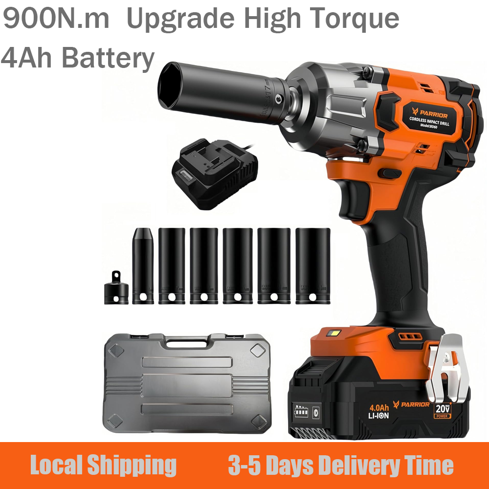 Impact Wrench Battery 4Ah - مفتاح ربط كهربائي بثلاث سرعات وعزم