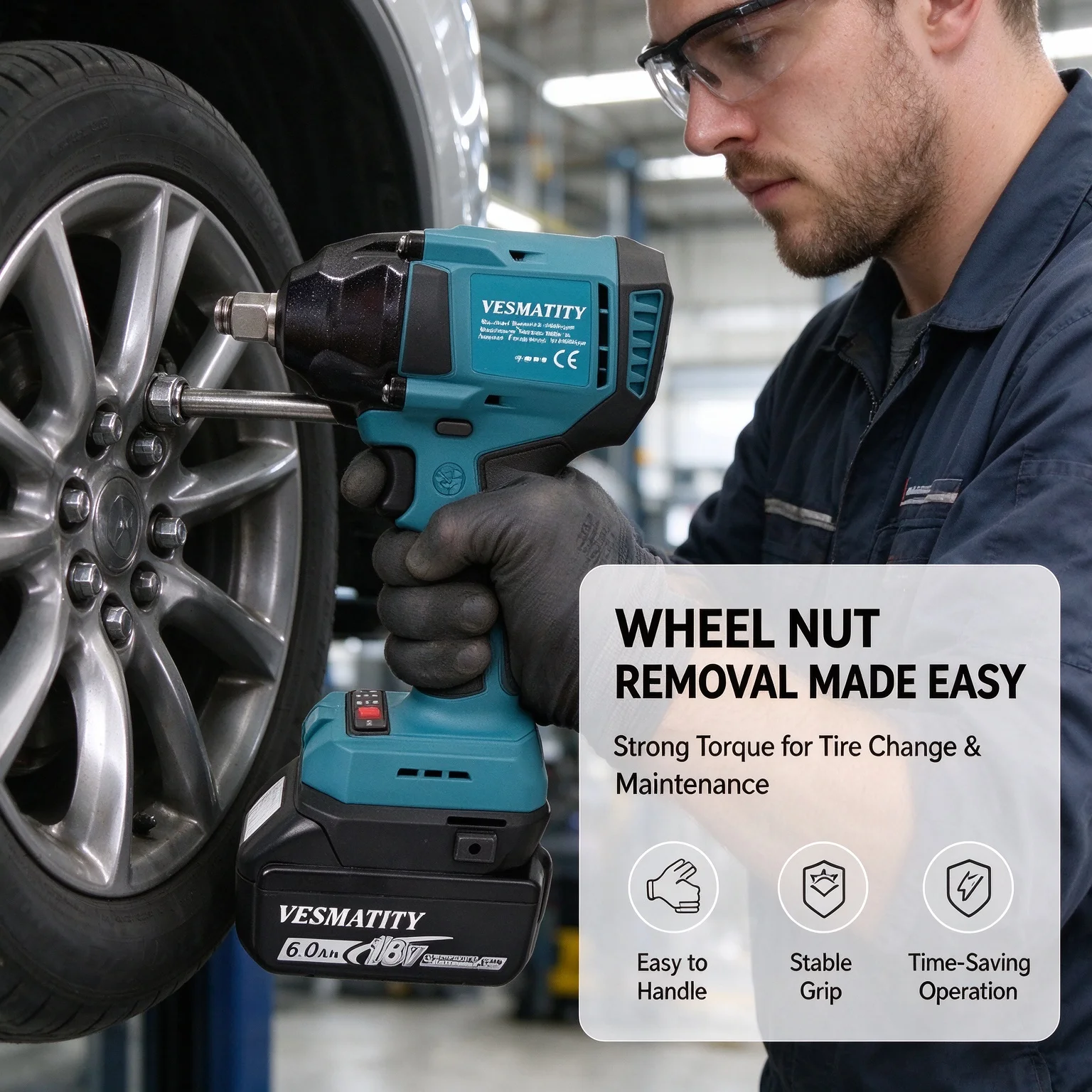 مفتاح ربط كهربائي بدون فرشاة،  - مراجعة Impact Wrench Digital Torque وسعره