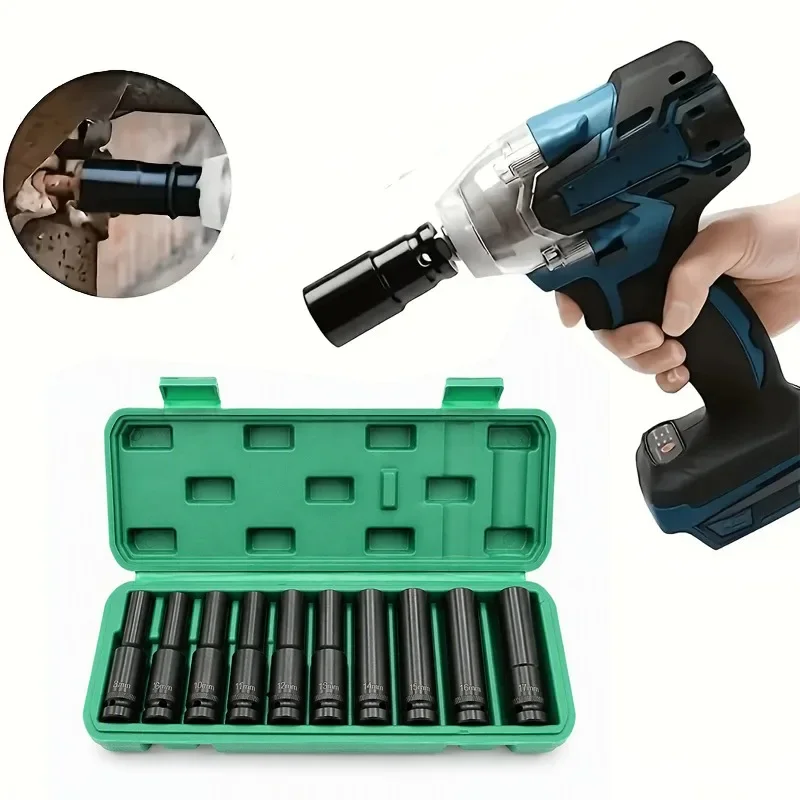 مجموعة مكونة من 10 قطع من مفات - مراجعة Impact Wrench Socket Set Deep وسعره
