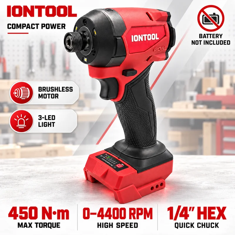 مفك براغي كهربائي لاسلكي IONTO - مراجعة Cordless Impact Driver 1/4 Hex وسعره