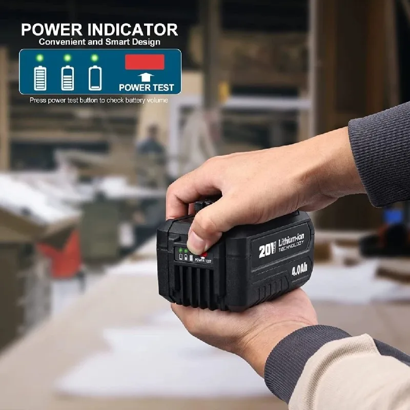 بطارية أصلية 100% بسعة 4 أمبير - مراجعة Impact Wrench Battery 4Ah وسعره