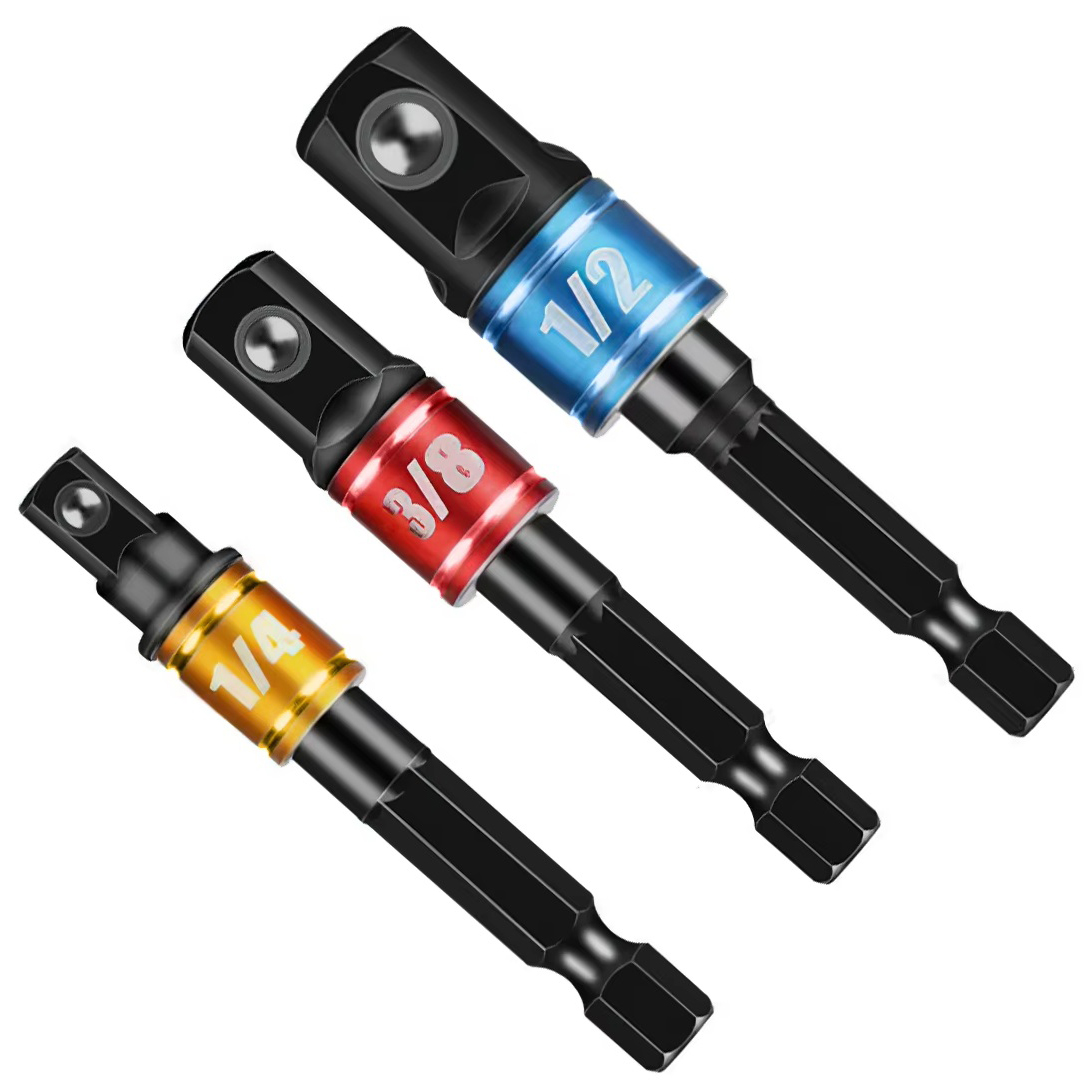 3 قطع محول طرق سداسي إلى مربع  - مراجعة Impact Wrench Extension Bar Set وسعره