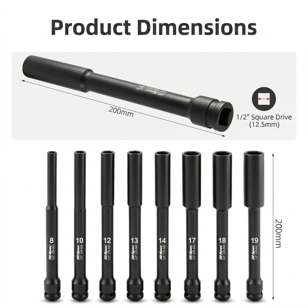 مجموعة مفاتيح تأثير طويلة جدًا - مراجعة Impact Wrench Socket Set Deep وسعره