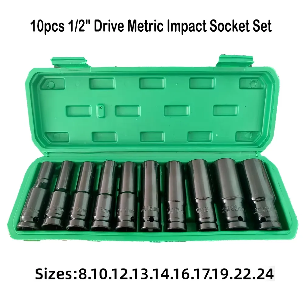 طقم مفاتيح ربط عميقة مترية 10  - مراجعة Impact Wrench Socket Set Deep وسعره