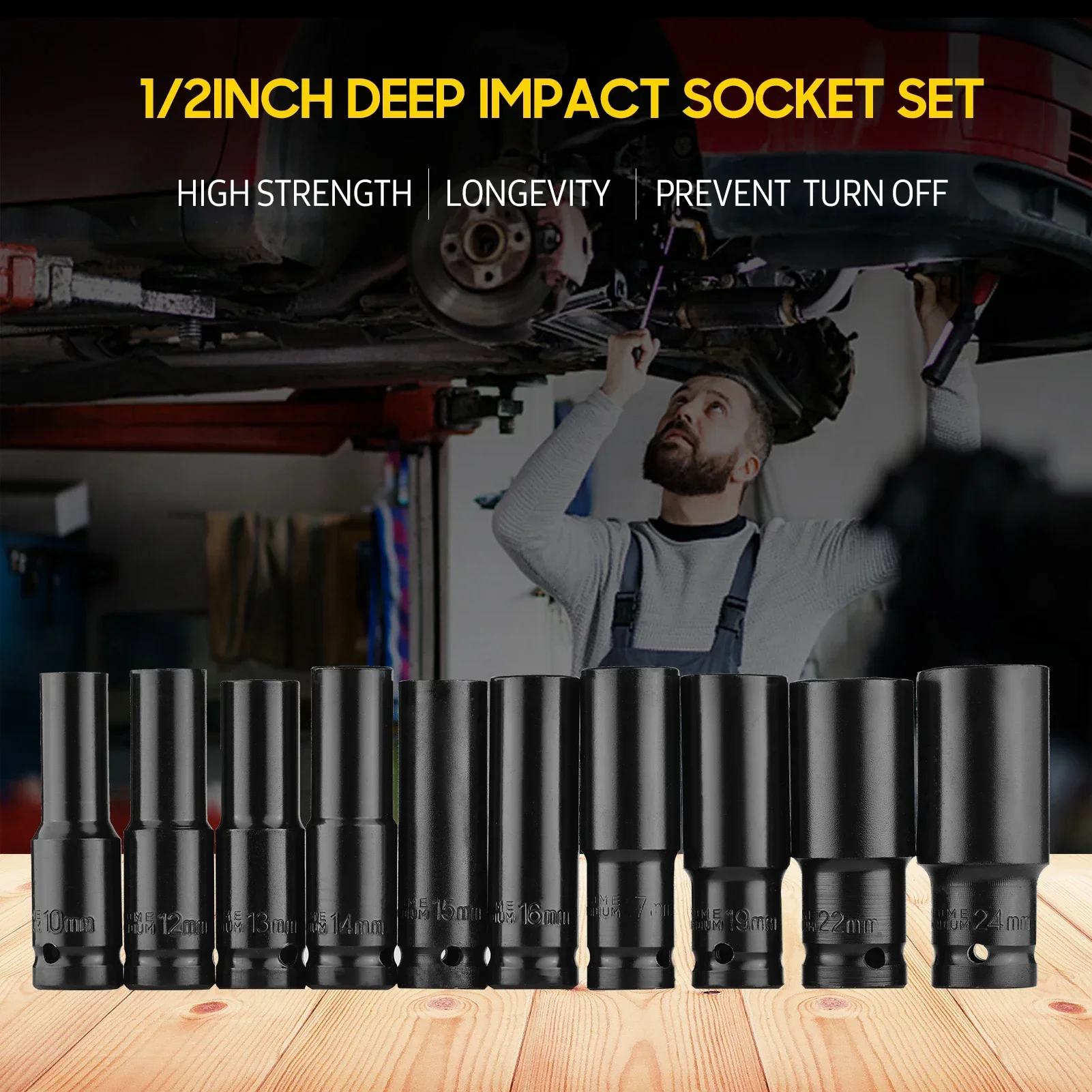 مجموعة مكونة من 10 قطع من مفات - مراجعة Impact Wrench Socket Set Deep وسعره