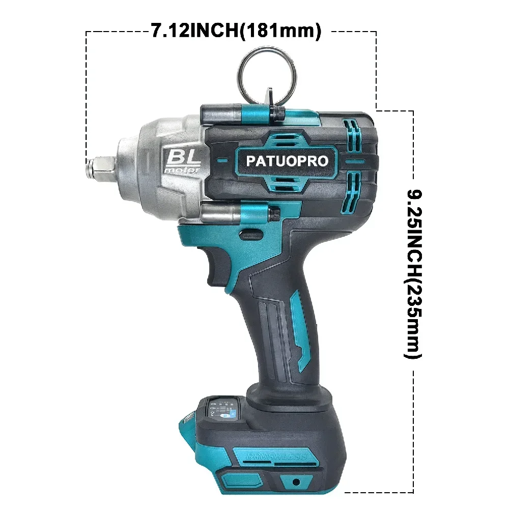 2000N.M عزم الدوران فرش مفتاح  - مراجعة Electric Impact Wrench 800Nm وسعره