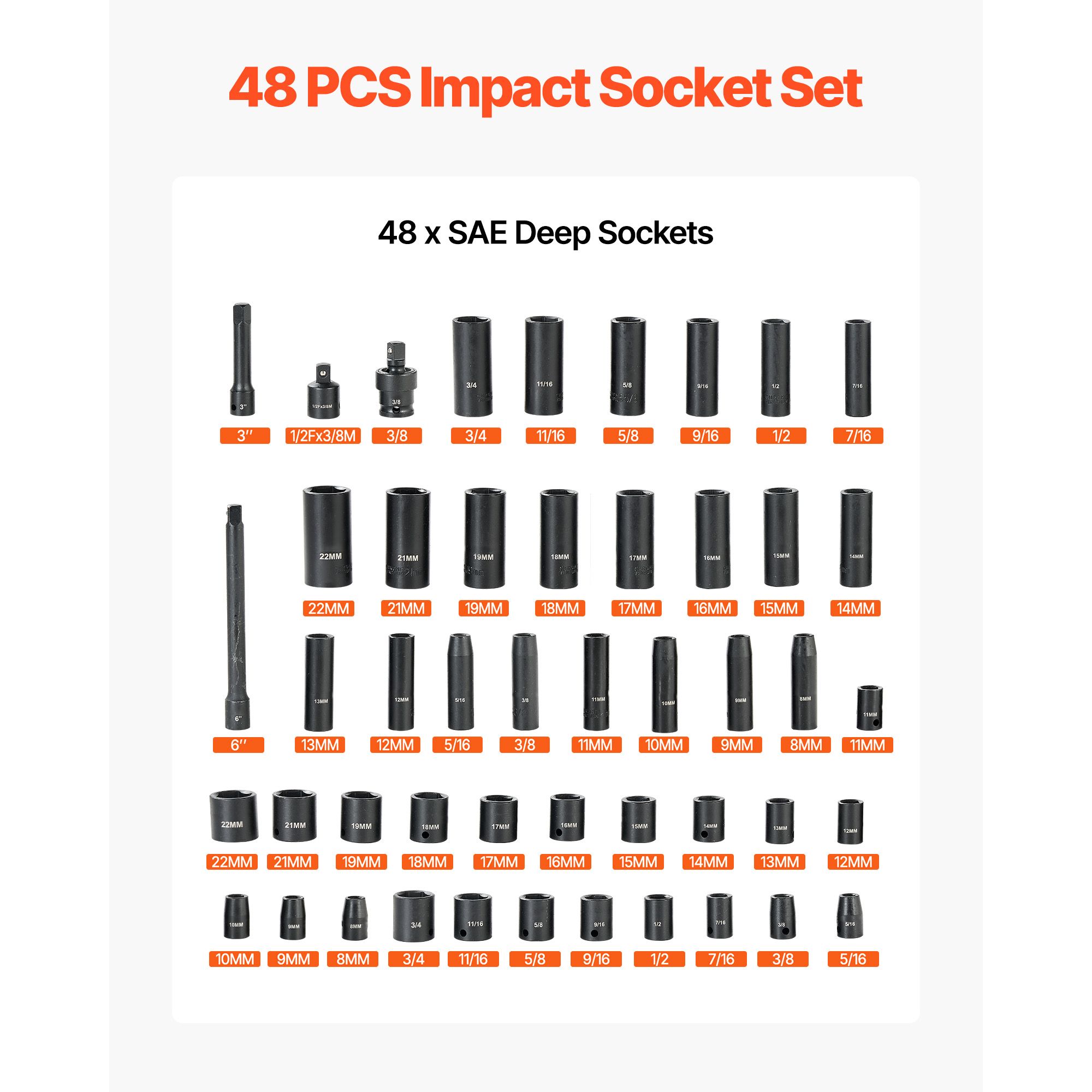 طقم مفاتيح ربط (ساكت) للصدمات، - مراجعة Impact Wrench Extension Bar Set وسعره