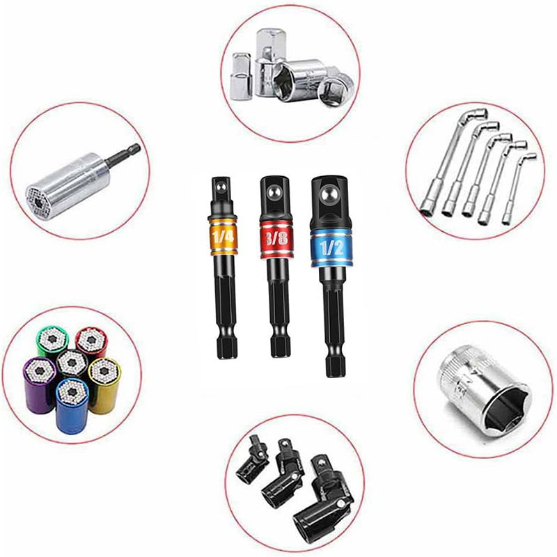 مجموعة محولات مقبس التأثير 3 ق - مراجعة Cordless Impact Driver 1/4 Hex وسعره