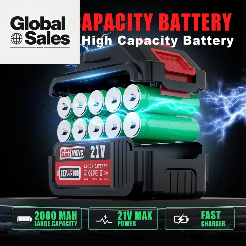 مفتاح ربط صناعي لاسلكي GATmati - مراجعة Electric Impact Wrench 800Nm وسعره