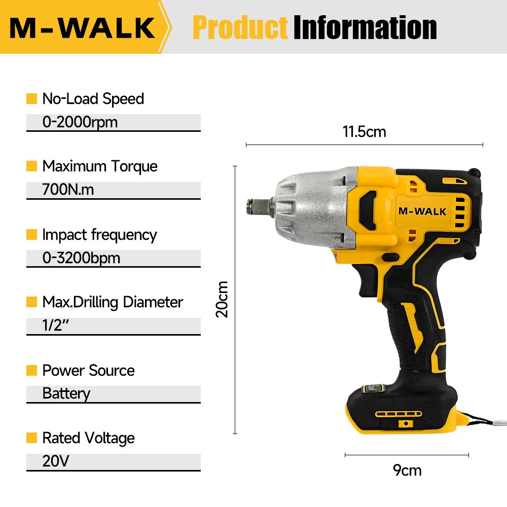 مفتاح ربط كهربائي بدون فرشاة M - مراجعة Impact Wrench Digital Torque وسعره