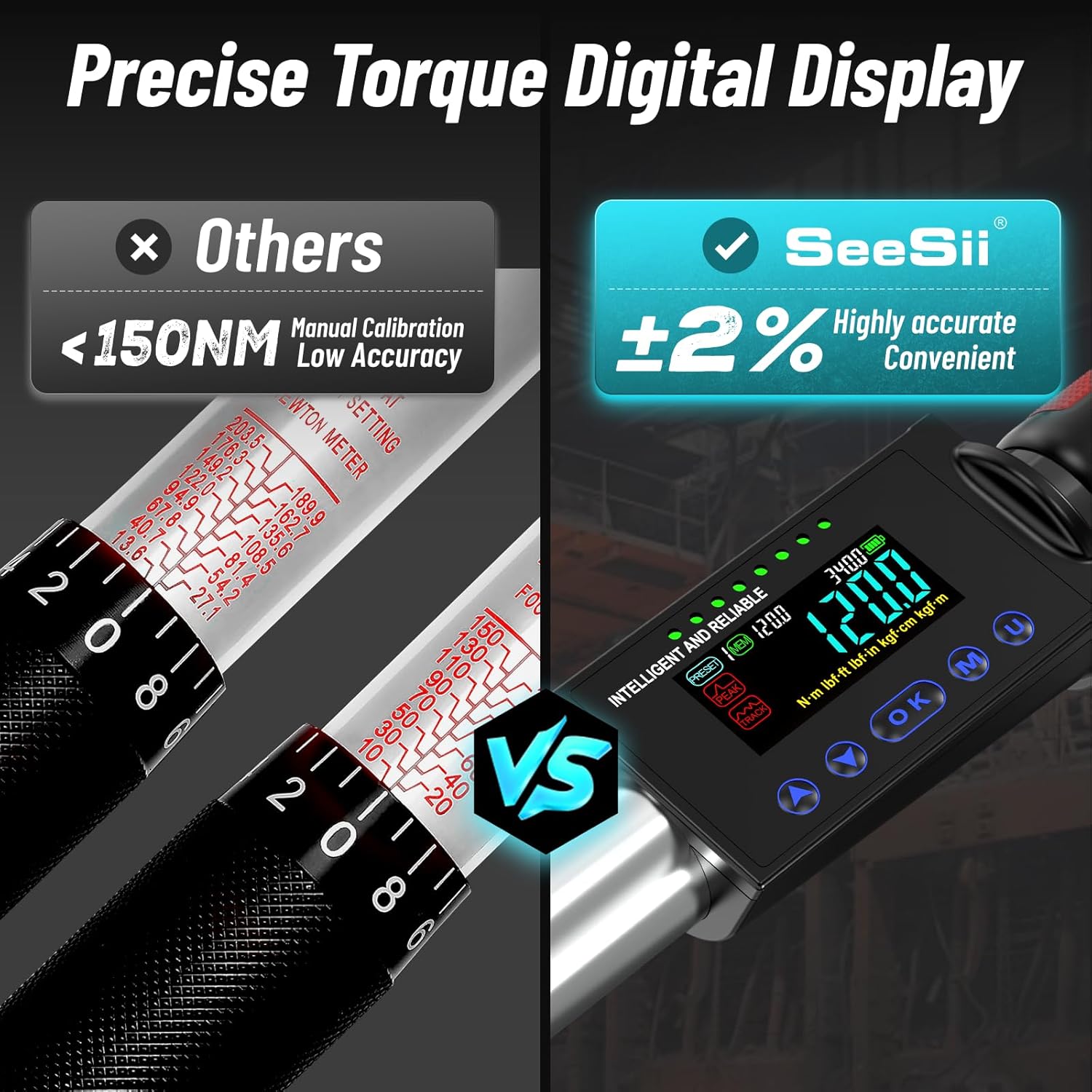 مفتاح عزم الدوران الرقمي Seesi - مراجعة Impact Wrench Digital Torque وسعره
