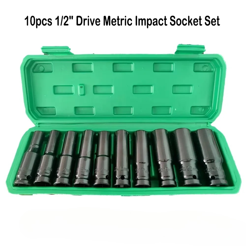 طقم مفاتيح ربط عميقة متري 10 ق - مراجعة Impact Wrench Socket Set Deep وسعره