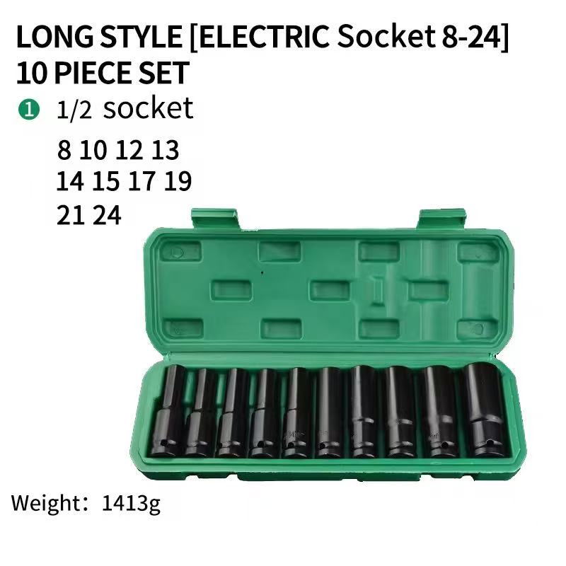 10 قطعة 8-24 مللي متر مفتاح با - مراجعة Impact Wrench Extension Bar Set وسعره