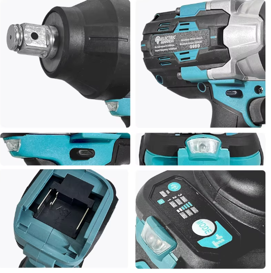 آلهة كهربائية زرقاء لاسلكية لت - مراجعة Impact Wrench Battery 4Ah وسعره