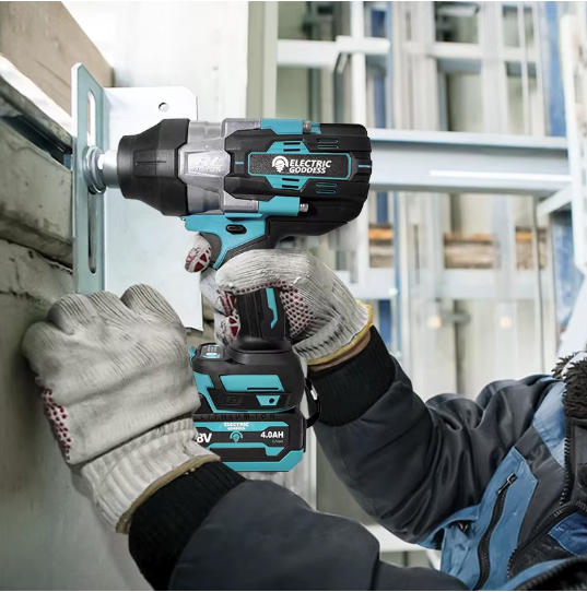 آلهة كهربائية زرقاء لاسلكية لت - مراجعة Impact Wrench Battery 4Ah وسعره